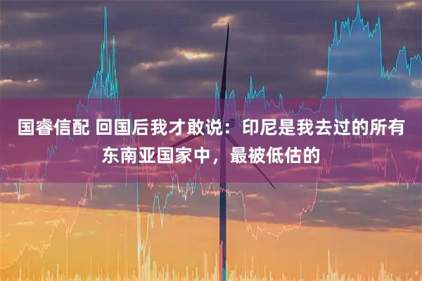 国睿信配 回国后我才敢说：印尼是我去过的所有东南亚国家中，最被低估的