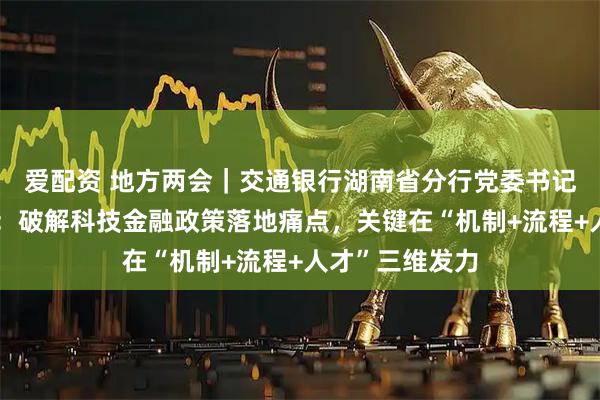 爱配资 地方两会｜交通银行湖南省分行党委书记、行长刘鹏涛：破解科技金融政策落地痛点，关键在“机制+流程+人才”三维发力