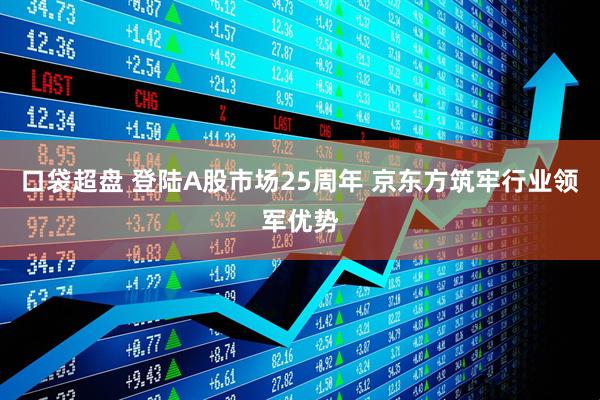 口袋超盘 登陆A股市场25周年 京东方筑牢行业领军优势