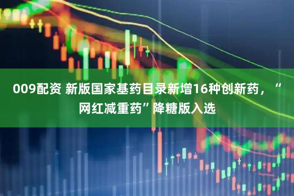 009配资 新版国家基药目录新增16种创新药，“网红减重药”降糖版入选