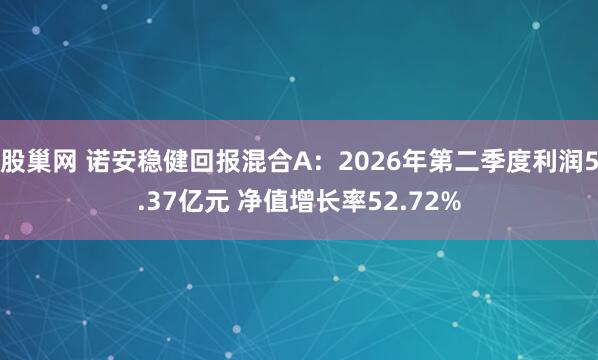 股巢网 诺安稳健回报混合A：2026年第二季度利润5.37亿元 净值增长率52.72%